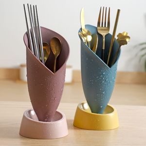 Kök bestick arrangör sked gaffel chopstick dränering rack stående köksredskap bricka hyllbox snabb dränering anti-mögel