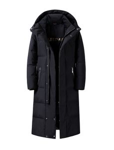 Black Winter Jacket New Top Quality 90 White Duck Down Men Coat XLong Over The Knee Thick Warm 2102225314997 UD6S
