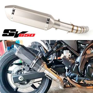 Deslize na motocicleta do sistema de escape Modificado Escape 51mm DB Killer Middle Link tubo para suzuki sv650 2016-2021 sv650x 2018-2021 sv650