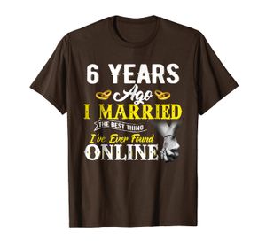 Anniversary Gift Shirt For 6 Years Marriage Couple Tee