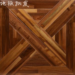 Black American Walnut wood flooring Crossing marquetry designed floor interior household mosaic medallion parquet wall Furniture house decor carpet art tile