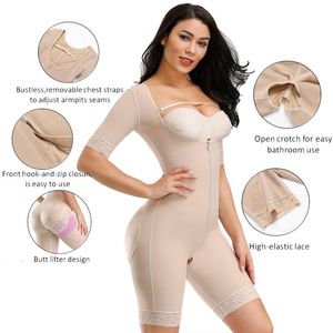 Wholesale black full body corset for sale - Group buy Women s Shapers Women Colombianas Post Full Body Arm Shaper Suit Powernet Girdle Black Waist Trainer Corsets Slimming Shapewear