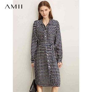 Chiffon Trench Coat Spring Women Lapel Dot Single-breasted with Belt Female Long Jackets 11930317 210527