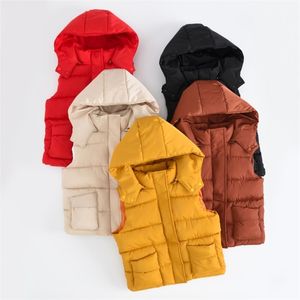 Olekid inverno quente algodão meninas colete outono crianças meninos sem mangas jaqueta 2-10 anos criança bebê casaco menino waistcoat 210818