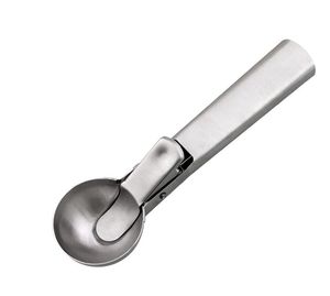 Rostfritt stål Glass Scoop Ball Maker Frozen Yoghurt Cookie Dough Köttbollar Verktyg Vattenmelon Skedar