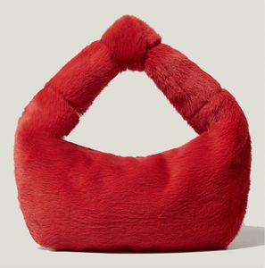 Stuff Sacks Plush Bags Women Fashion Handbag Cute Shoulder Bag Latest Style Tote Red