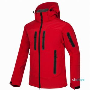new Men HELLY Jacket Winter Hooded Softshell for Windproof and Waterproof Soft Coat Shell Jacket HANSEN Jackets Coats 1837 RED