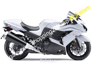 ZX-14R مخصصة شل ل Kawasaki Ninja ZX14R ZZR1400 2012 2013 2014 2015 White Black ABS Fairing Kit (حقن صب)