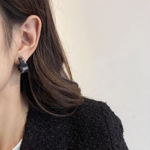 Nuovi orecchini cavi di tendenza coreana Acido acetico vintage Stampa leopardo in resina acrilica per donne Fashion Bijoux Femme