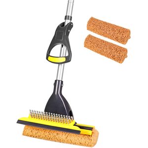 Wholesale tile used for sale - Group buy Yocada Sponge Mop with Squeegee and Extendable Telescopic Home Commercial Use for Tile Bathroom Garage Cleaning