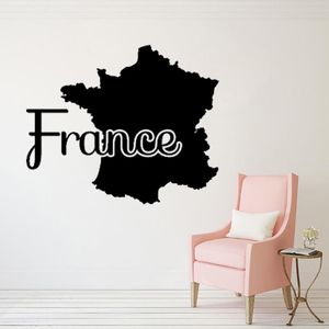 Wall Stickers Decals Travel City Skyline Silhouette France Vacation Planet Earth Geographie Murals Removable DW21640