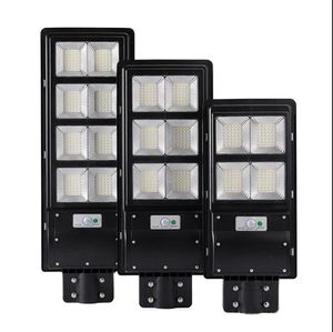 80W 120W 160W Solar Street Light Motion Sensor Vattentät IP66 Vägglampa Utomhus Landskap Trädgårdsljus med Pole