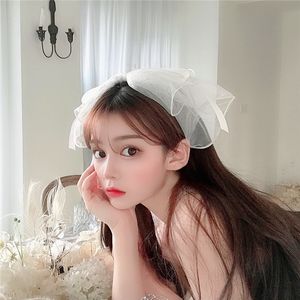 Sweet Beauty Bow-Knot Net Fio Multi-Camada Acessórios de Cabelo Ins Same Moda Nova Headband Bow