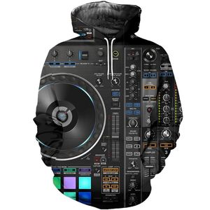 Erkek Hoodies Tişörtü 3D Baskı DJ Karıştırma Denetleyici Sanat Giysileri Streetwear Erkek Kadın Kazak Komik Unisex Hoodie/Sweatshirt/Fermuar To