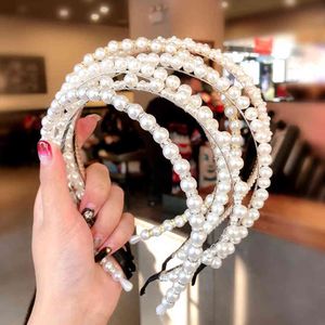 2020 mulheres elegantes pérolas completa bandas senhora headband hoops titular ornamento headwear acessórios de cabelo moda