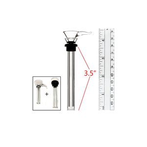 Various Size Replacement Slider Smoking Downstem with Handle and Silicone grommet For Water Pipes Base beakers