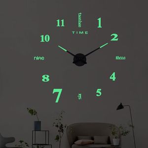 Wholesale large wall mounted clocks for sale - Group buy Large Size Fluorescence Scales DIY Wall Clock D Number Wall Mounted Fashionable Room Decoration Clocks