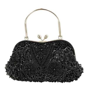 Nxy Evening Bags Boutique de Fgg Quadro Elegante Mulheres Formal Beaded Bolsas e Handbags Bridal Lantejoulas Embreagem Cocktail Party 220129