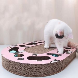 猫のおもちゃ猫の傷板パッド段ボール紙の傷のポスト子猫の粉砕ベッドマットケアツールPet Products