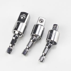 1 st Electric Drill Socket Adapter för slagdrivrutin med hex skaft till fyrkantig uttagsborrning Roterbar förlängning