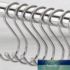 Hooks & Rails Bathroom Kitchen Tools 12pcs Shower Curtain Rings Chrome Set Metal Roller S Shape1 Factory price expert design Quality Latest Style Original Status