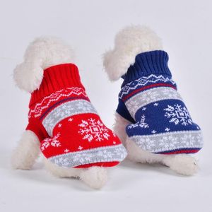 Dog Apparel Christmas Pet Clothes For Small Dogs Winter Warm Sweater Santa Claus Snowflake Print Clothing Chihuahua Puppy Cat