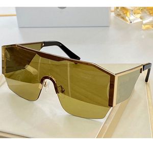 Designer SUNGLASSES 2220 mens classic metal half-frame golden yellow ultra-Dalian body lens wide temples cover the corners of eyes beach vacation UV400 protection