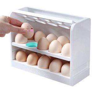 Household Flip Egg Box Refrigerator Storage Kitchen Rack Tool for Food Keep Fresh 211112