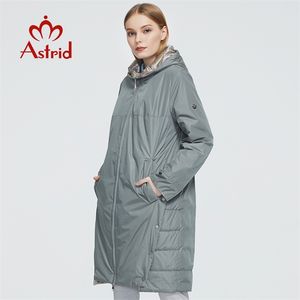 アストリッドウィンター女性のコート女性長い暖かいパーカーファッションジャケットフード付き双方のサイドウエア女性服デザイン9191 210819