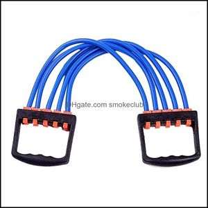 Equipments Supplies Sports & Outdoors Resistance Bands Chest Expander Band 5 Detachable Tpe Fitness Tubes With Adjustable Pl Force, Suitable