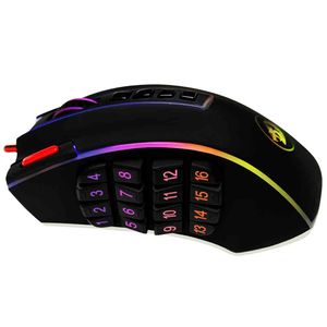 Redragon M990 Gaming con mouse da gioco programmabile ad alta precisione 24000 DPI 16 pulsanti laterali PC MMO FPS