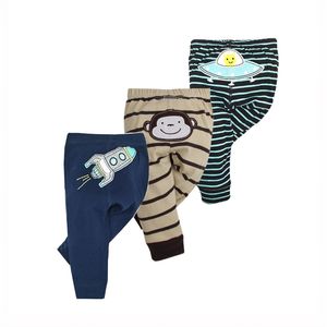 3 pçs / lote moda calças de bebê primavera outono crianças vestuário meninos meninas harem pp calças de malha roupa de algodão nascido roupas infantis 211028