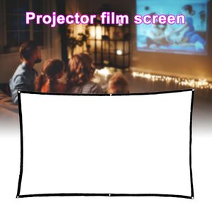 Kapalı Açık Film Projektörü toptan satış-Parti Dekorasyon Projektör Ekranı HD Katlanabilir Anti Kırışık Taşınabilir Projeksiyon Filmleri Ev Sineması Açık Kapalı Arka Planında
