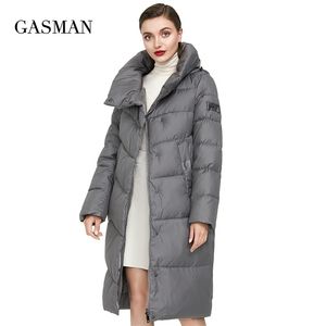 Gasman Damska kurtka zimowa dla kobiet Płaszcz Długi Ciepły Parka Z Kapturem Znosić Outwear Oversize Kobiet Moda Brand Puffer Kurtki 009 211011