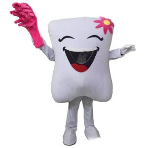 Halloween rosa tandborstar och tänder maskot kostym hög kvalitet skräddarsy tecknad anime tema tecken Vuxen storlek karneval jul utomhus party outfit