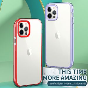 Fabrikpreis Transparente TPU plus PC-Handyhüllen Zwei-in-eins-verdickter Anti-Fall für iPhone 11 12 Pro Max Mini 7P 8P X XS XR