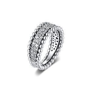 Cluster Rings CKK Silver 925 Jewelry Beaded Pavé Band Ring For Women Fashion Gift Original Sterling