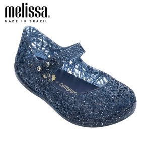 Mini Melissa Campana 7 Colors Hollow Girl Jelly Shoes Beach Sandals Baby Kids Princess 210712