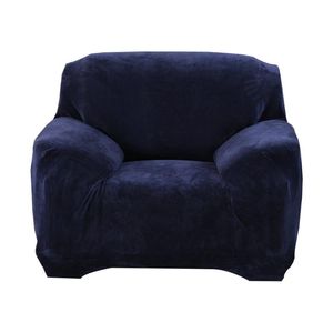 Marineblaue Stühle großhandel-Stuhl deckt hohe Elastizität Anti Milbe Verdicken aus Polyester Spandex Stoff Sofa Cover Slipcover Couch für eine Person Marineblau