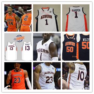 NCAA Custom AU Stitched College Basketball Jersey Jared Harper Bryce Brown Horace Spencer Preston Cook Austin Wiley Anfernee McLemore Devontae Williams