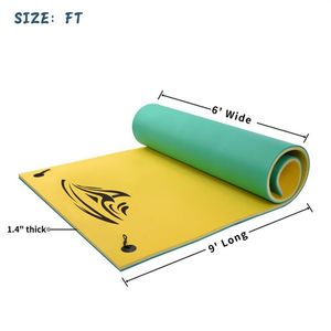 Wholesale 9 x 6 FT Floating Mat Foam Lake Floats Lily Pad, 3-Layer XPE Water Pad with Storage Straps for Adults Outdoor Activities Yoga a45 a28