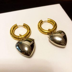 Orecchini da donna popolari caldi Orecchini a cuore placcati in oro giallo per ragazze Donne per la festa di nozze Bel regalo per un amico