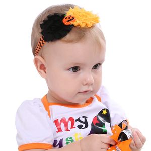 Baby Halloween Headbands Flower Pumpkin Headbands Rhinestone Boutique Kids Girls Elastic Hairbands Hair Accessories KHA571