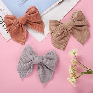 Hair Accessories 24 Pcs Lot, 5 Inch Sailor Bow Clips For Girls, Ribbed Fable Handtied Fabric Hairpins