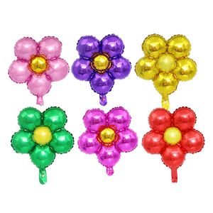 6 Farben Blumen Aluminiumfolie Ballons Hochzeit Gefälligkeiten Geschenk Kinder Geburtstag Party Dekorationen Großhandel