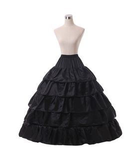 Black Hoop Long Petticoat Crinoline Ball Gown Skirt Underskirt Wedding Accessories Marriage New