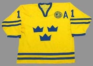 11 Daniel Alfredsson 2002 Team Sverige herrhockeyströja med broderi. Anpassa alla nummer och namntröjor