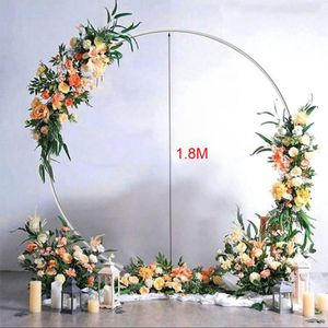 Decorazione per feste 1.8M Big Jumbo Balloon Ring Circle Stand Giant Large Arch Frame Sfondo Colonna Compleanno Baby Shower Matrimonio