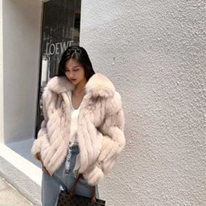 Doğal Deri Ceket Kürk Ve Gerçek Koyun Mükemmel Kombinasyon Kış Lüks Moda Kadınlar Için Toptan 211018