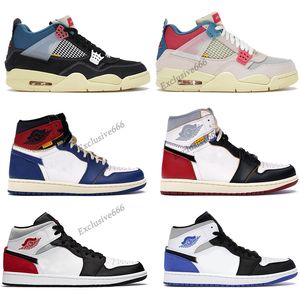 Autentico Off Noir 4 Union Guava Ice 1 High OG NRG Los Angeles Blue Toe Nero Mid Royal SE Uomo Scarpe da esterno Sneakers sportive Con scatola